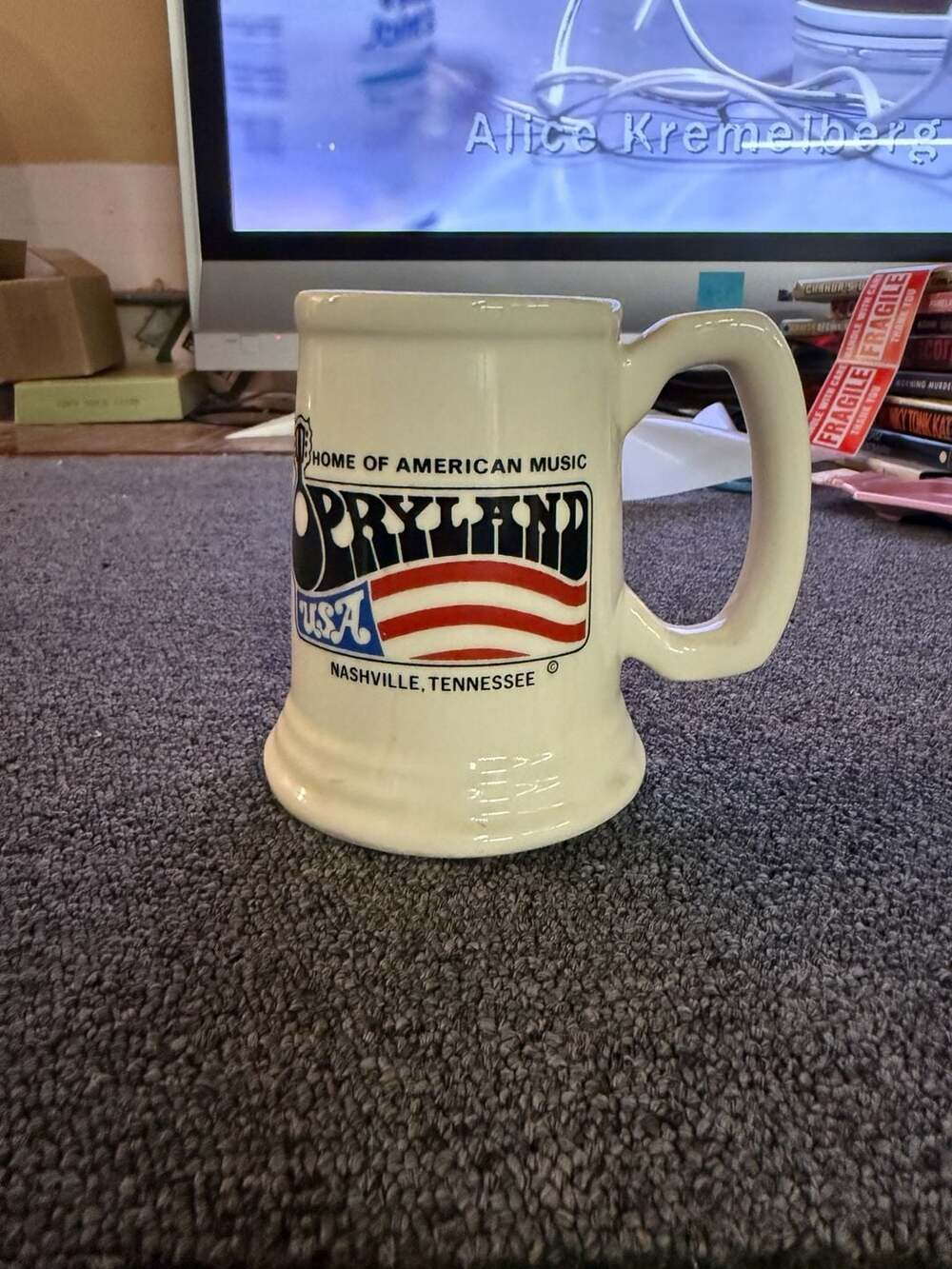 Opryland USA Souvenir Ceramic Mug Beer Stein Nashville Tennessee